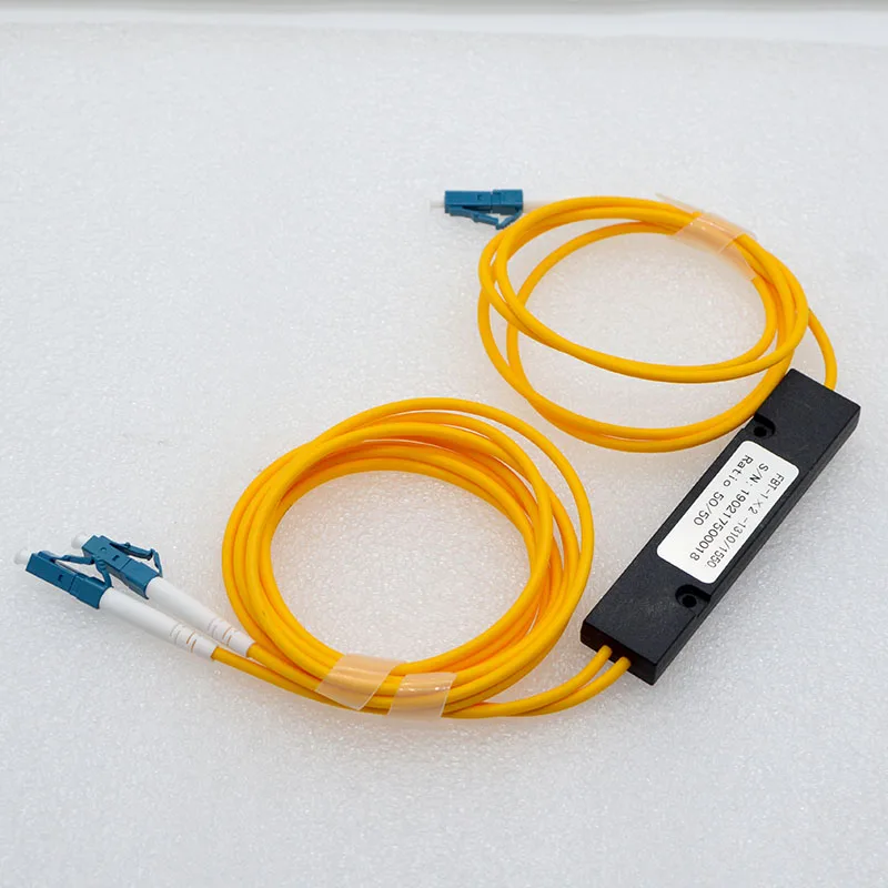 10pcs New LC/UPC 1:2 Optical Fiber Splitter 50:50 Single Mode Taper Type Tapered Box LC Fiber Optical Splitter Free Shippng