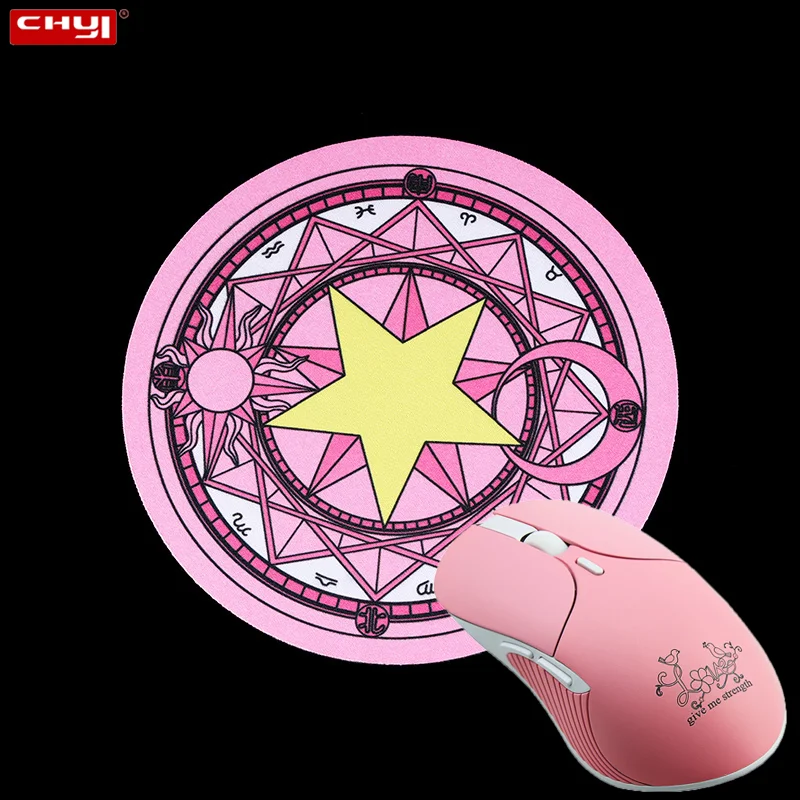 

Pink Silent Wired Optical Mouse Cardcaptor Sakura RGB USB Ergonomic Mause 3200 DPI 6 Buttons Gaming Mice for PC Laptop Office