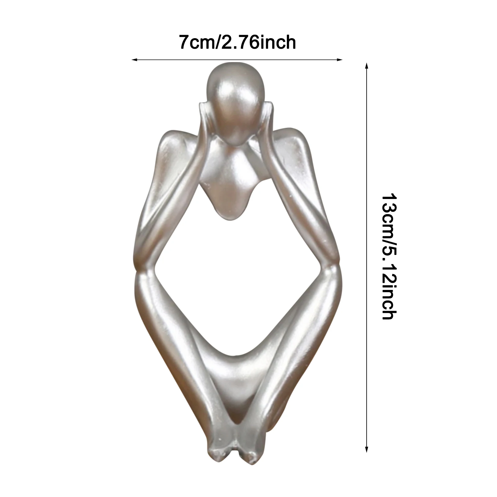 

Abstract Thinker Statue Resin Meditation Body Art Ornament Mini Character Creative Living Room Study Light Luxury Decoration