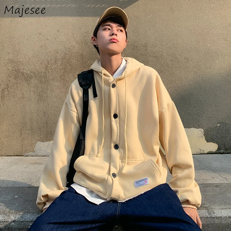 

Толстовка мужская с капюшоном, свободная, в Корейском стиле