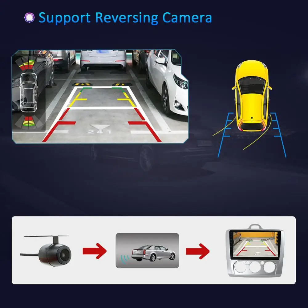 Bosion Android 10 Автомобильный мультимедийный 2din видео плеер навигация gps для ford focus 2 3