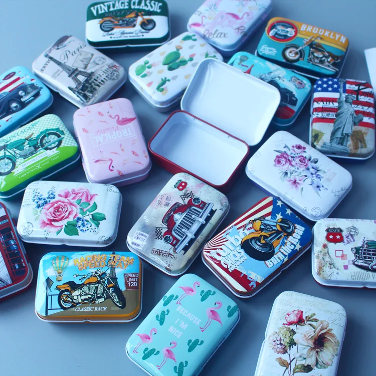 Новый Винтажный автомобильный жестяной ящик портативный мультяшный Сова