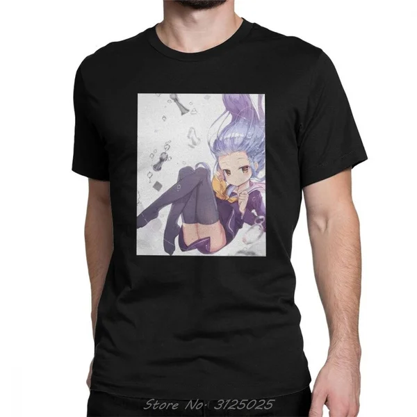 

No Game No Life Shiro Sora T-Shirts For Men Vintage Pure Cotton Tees O-neck Short Sleeve T Shirts Gift Clothing