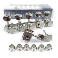 1 set 6 in line locking vintage electric guitar machine heads tuners for st tl guitar lock string tuning pegs nickel
