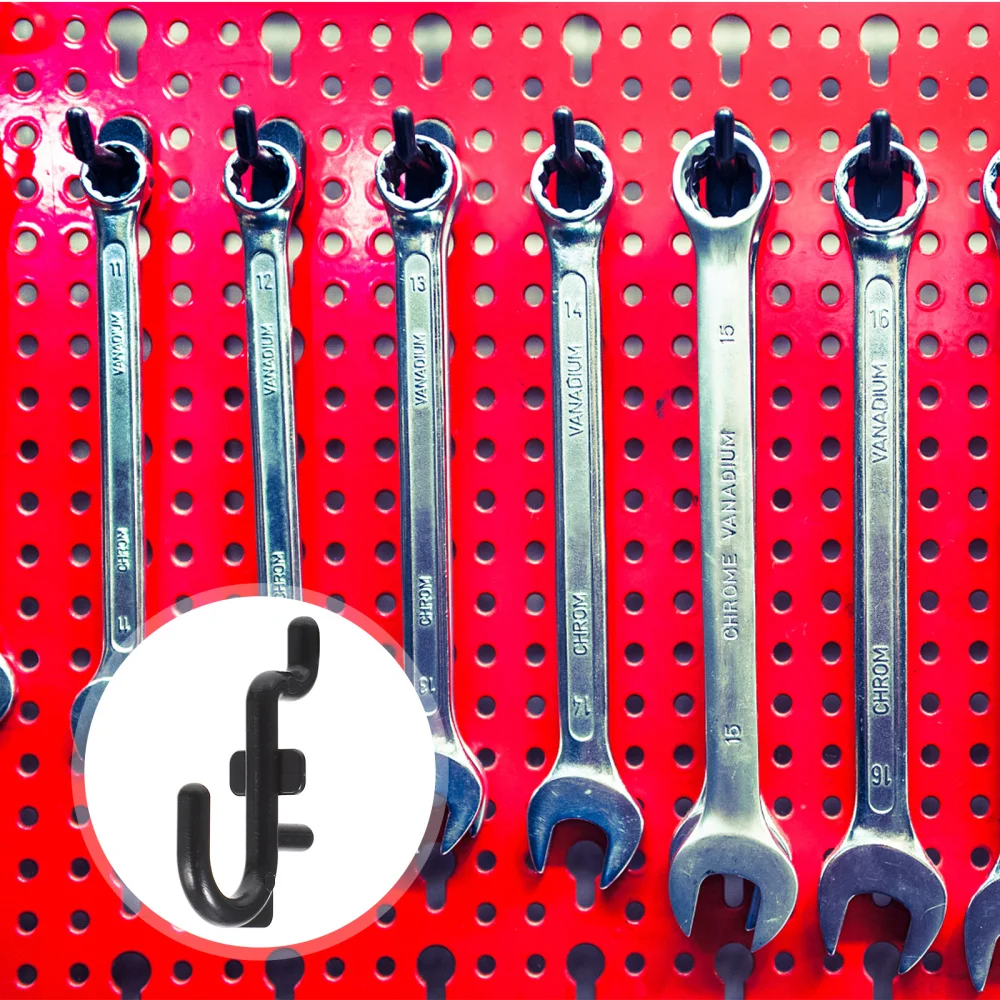 

100 PCS Storage Hook Replacement J Shape Peg Hook for Peg Board Organizer Tool