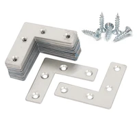 8 pieces 10 pieces 20pieces stainless steel l joint 90 degree right angle fixed iron plate corner bracket with screws
