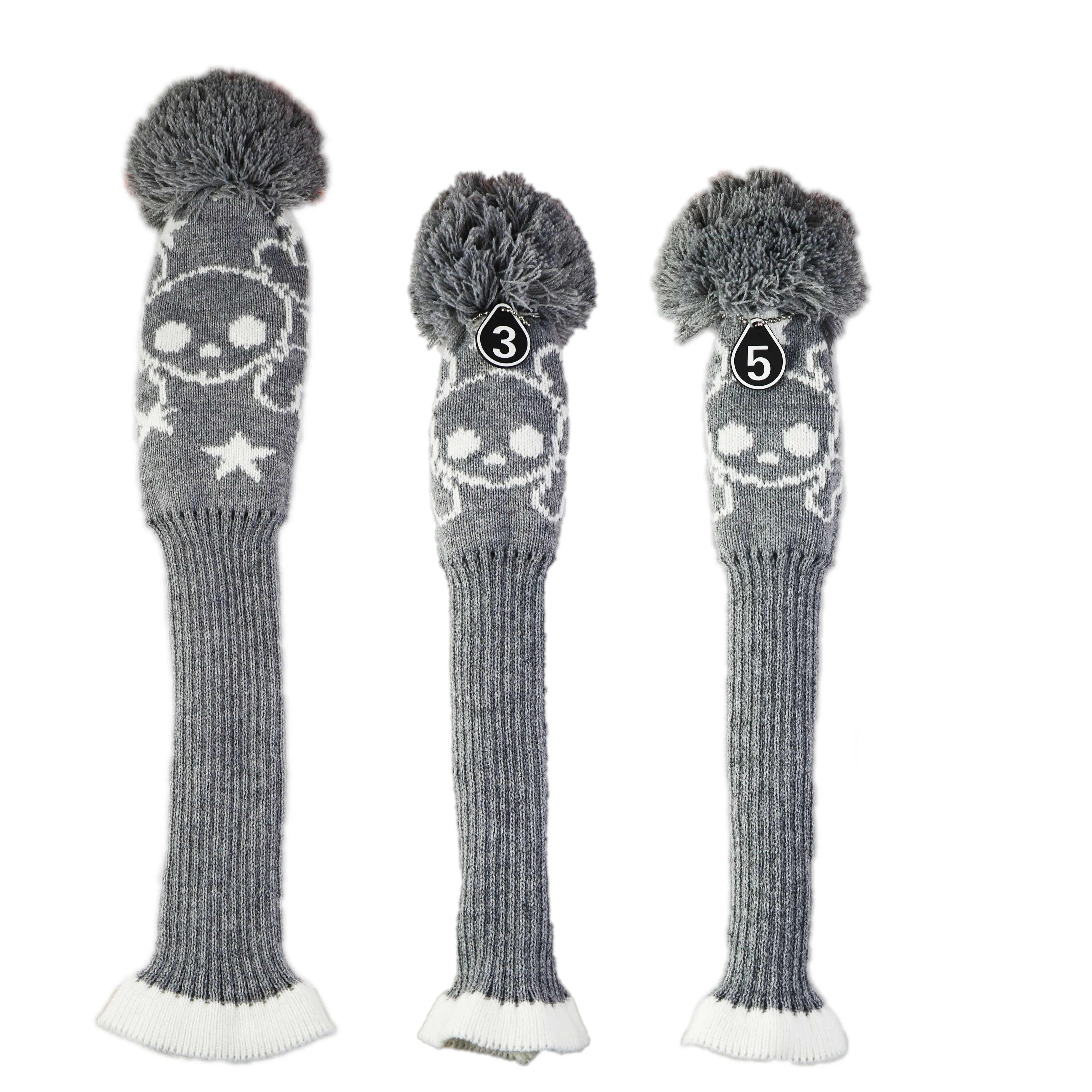 Головной убор для гольф клубов 3 шт./компл. вязаный Гибридный UT драйвер Fairway Wood 1 5