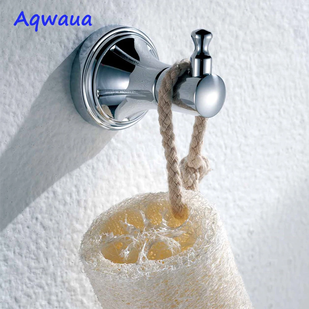 

Aqwaua Brass Robe Hook Wall Hanger Good Quality Single Towel Hook Accessories for Bathroom 100% Copper Made
