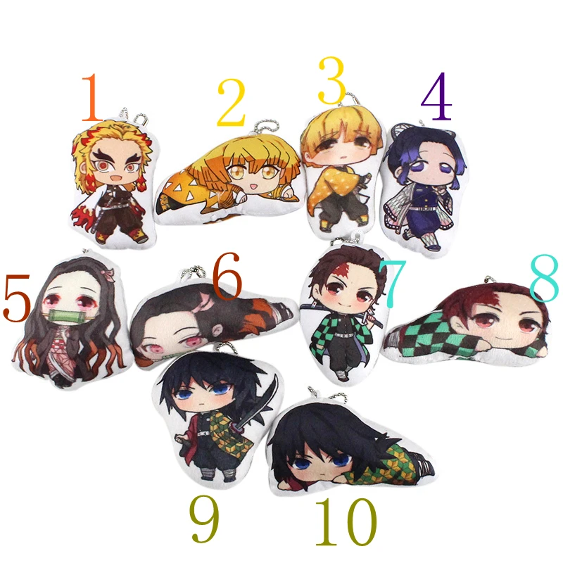 Игрушка плюшевая рассекающая демонов Tanjirou Kamado Nezuko Agatsuma Zenitsu Hashibira Kochou Shinobu Rengoku