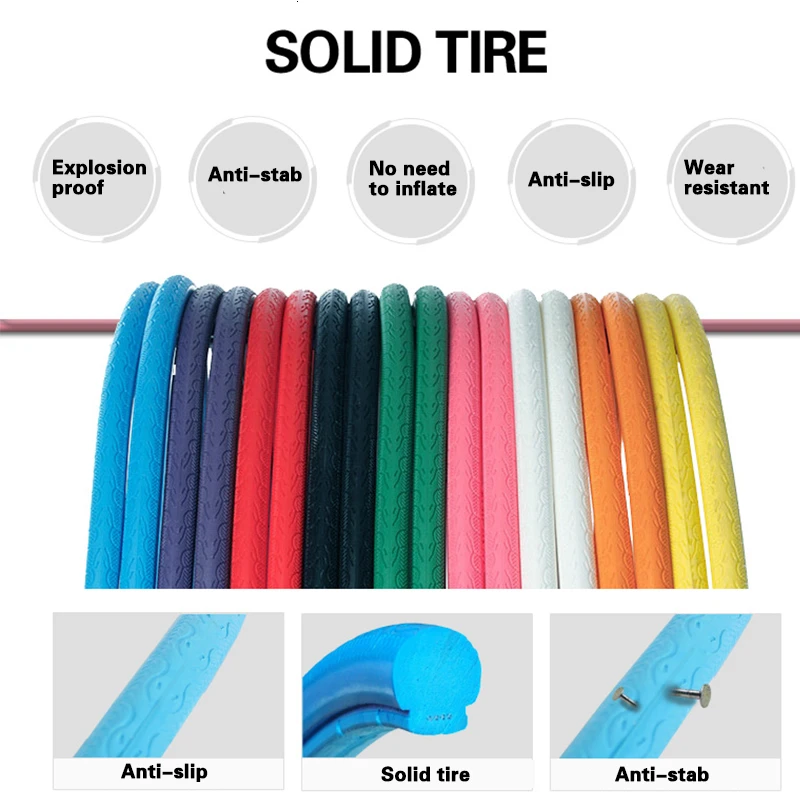 24 &quot26&quot велосипедные шины бескамерные Твердые надувные анти прокол