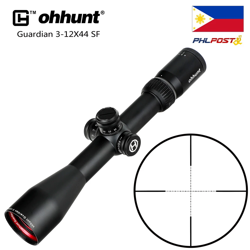Тактический ограждение ohhunt Guardian 3 12X44 SF прицел боковой Параллакс башня Блокировка