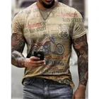 Летняя модная футболка с 3D-принтом в этническом стиле с надписью, одежда, низкий профиль, роскошная Высококачественная трендовая Мужская футболка с круглым вырезом внутри