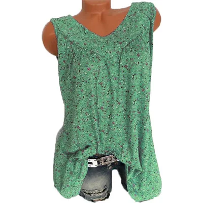 Новинка 2020 стильный летний топ на бретелях с цветочным принтом жилет без рукавов