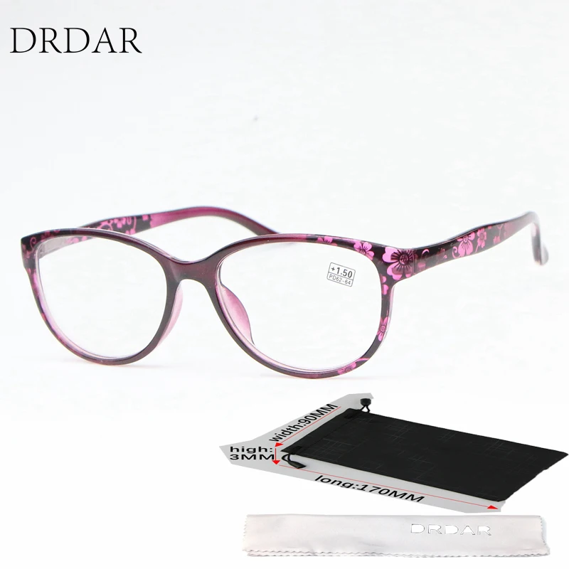 Женские очки для чтения с линзами тканевая сумка линз 9574 модные - Цена: 329.04