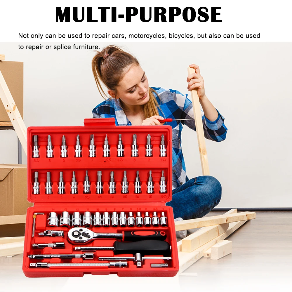 Набор торцевых головок универсальный инструмент для ремонта автомобиля