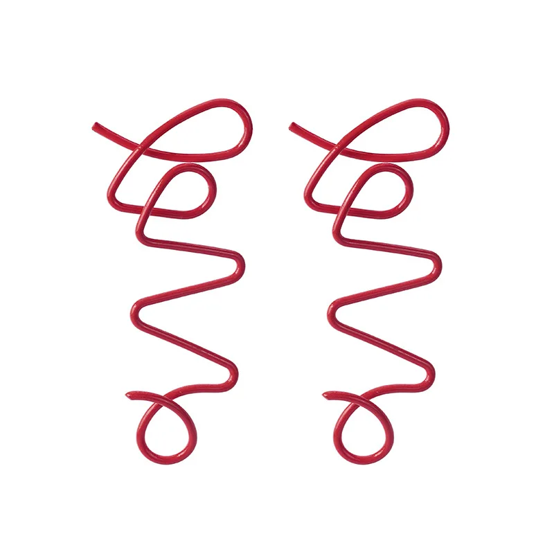 Модные длинные висячие серьги с буквами для женщин Красочные спиральные