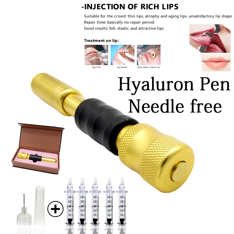 

New High Pressure Hyaluronic Acid Pen High density metal For Anti Wrinkle Lifting Lip hyaluron gun atomizer hyaluron gun 0.3ml