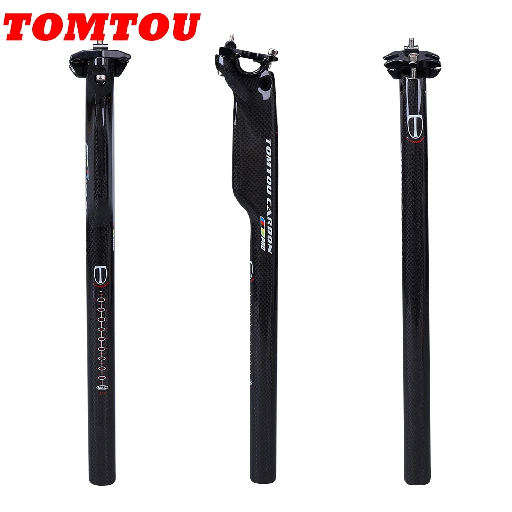 

TOMTOU PRO Carbon SeatPost Bicycle Seat Post Bike Seat Tube Offset 5mm Diameter:27.2mm 30.8mm 31.6mm Length 350mm 400mm