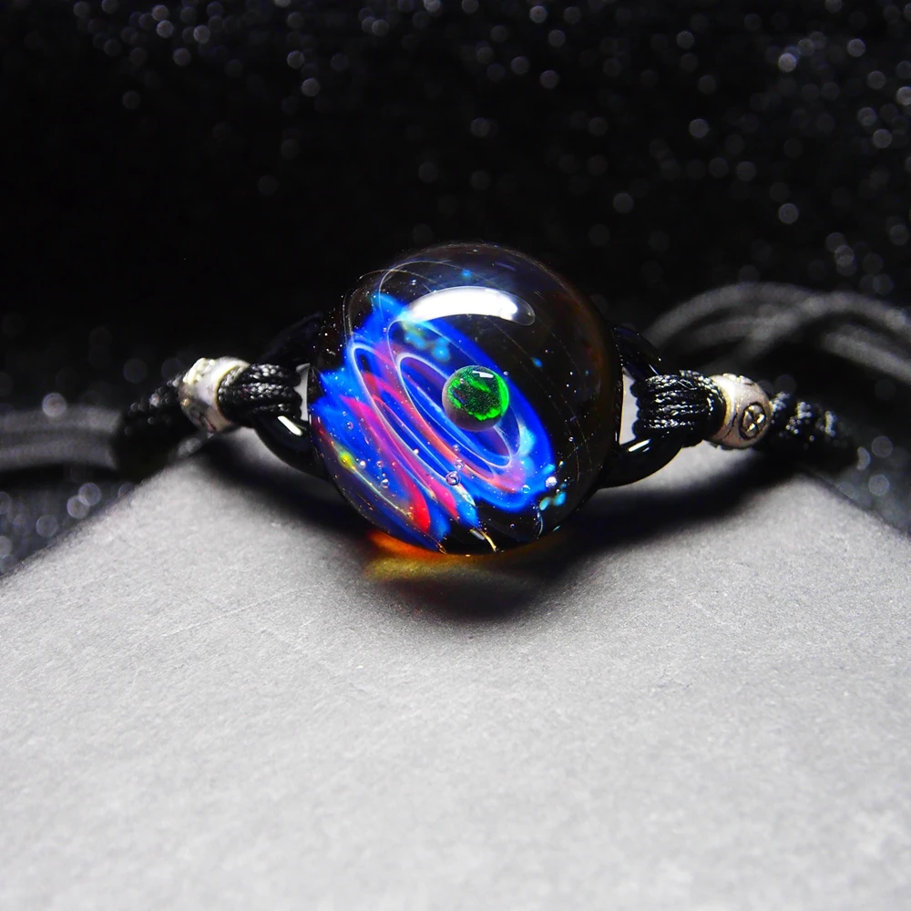necklace 13 Вселенная планеты стеклянные браслеты из бисера и браслеты галактика модные ювелирные изделия галактика солнечной системы браслет для женщин Рождество - Окраска металла: necklace 13