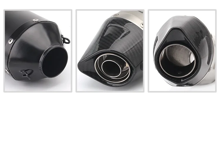 

440mm New Modified Motorcycle Exhaust Muffler System Tip Pipe for Z400 Z1000 R6 K7 K8 K9 with Removeble DB Killer Universal