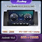 Автомобильный радиоприемник Kaudiony, Android 10,0 для BMW X5 E39 E53 M5, автомобильный мультимедийный плеер, автомобильный GPS-навигатор, стерео 4G 1995-2006