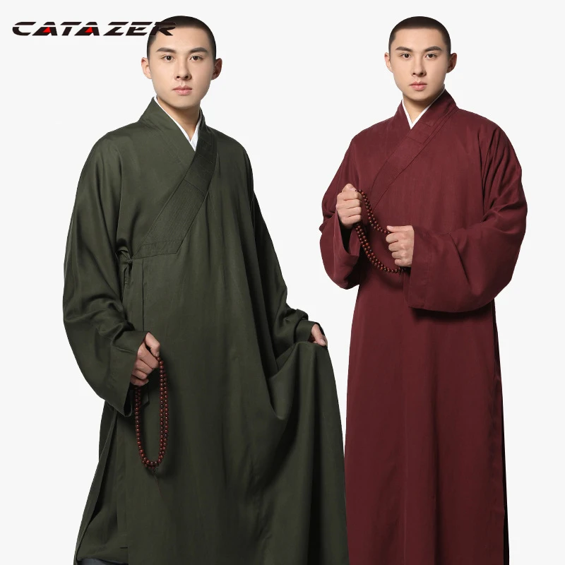 

Tencel cloth Tailor Chinese Winter Kung fu Robe Long Gown Tai chi Suit Martial arts Wing Chun Uniform Need Your Measurements