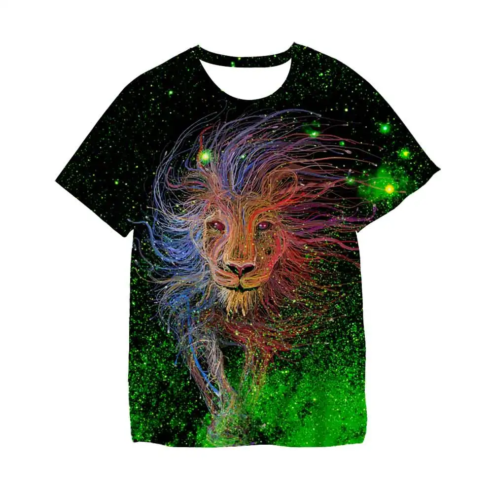 

Animal tiger face T-shirt Boys t shirt 3D printed Clothing Lion casual majestic summer fashion Tshirt Harajuku oversized Top Tee