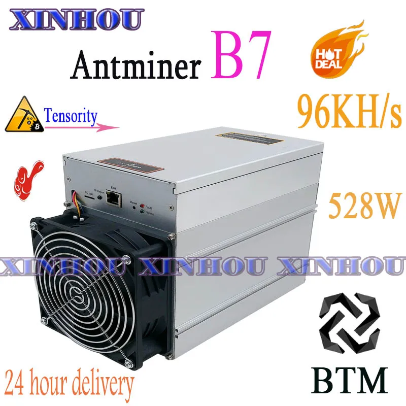 Майнер Asic Antminer B7 96KH/s 528 Вт Tensority BTM лучше чем antminer s9 S17 T17 Z9 Z11 T2T Whatsminer M3 M21s |