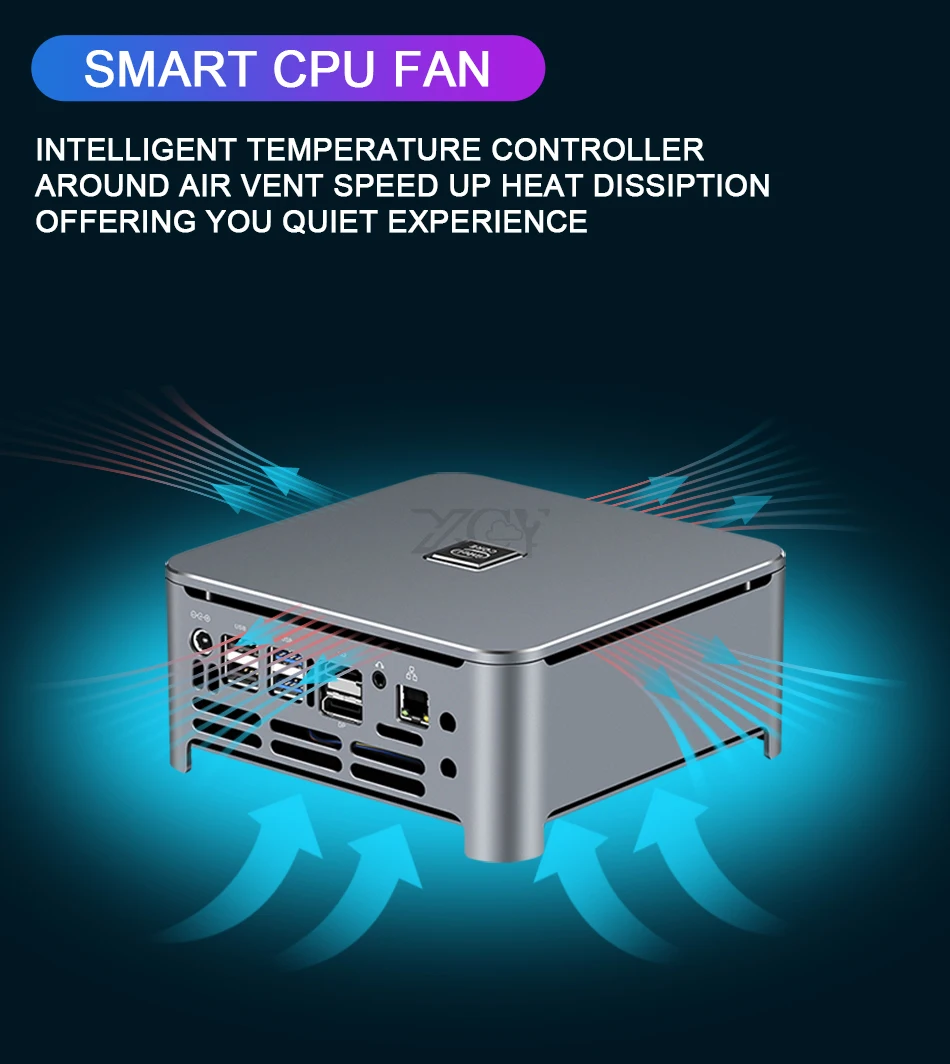 Мини-ПК Intel Core i9-9880H i7-9850H i5-9400H 8 ядер 2xDDR4 M.2 SSD HDMI Mini DP 4K Тип-C 5* USB 2,4/5,0G, Wi-Fi, BT4.0 Windows 10