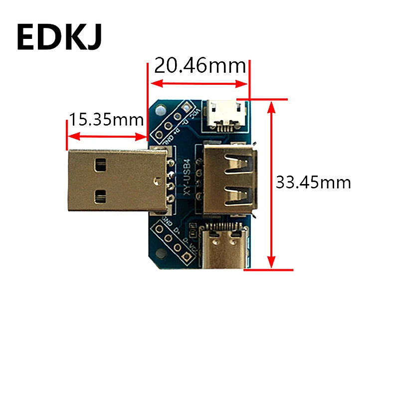 1 шт. Micro-C Type 4P DC 5 В 4 в USB4 2 54 мм USB адаптер головка папа | Обустройство дома