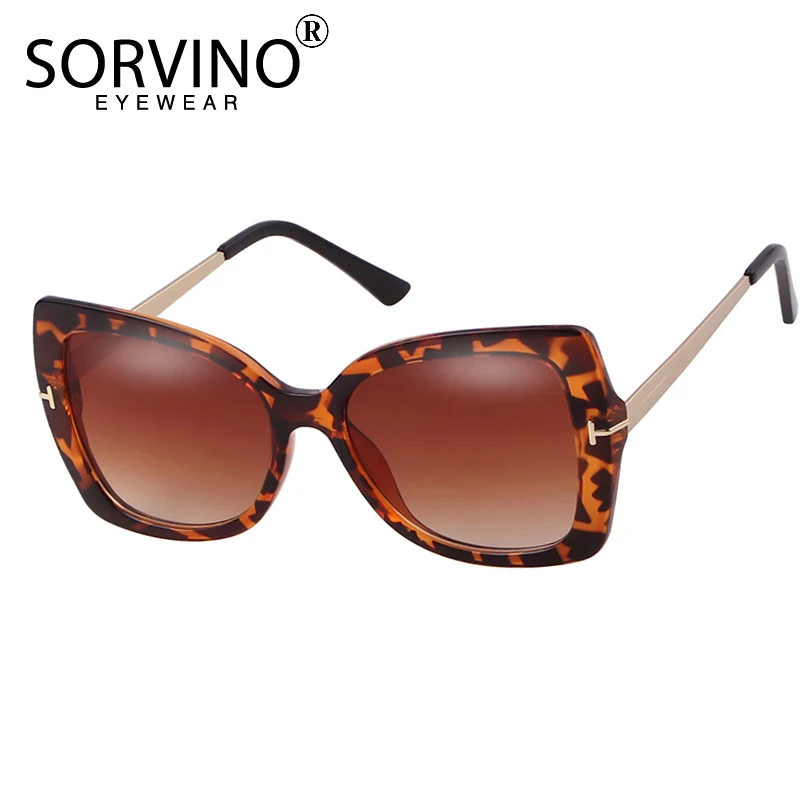 Женские очки от солнца SORVINO большие квадратные солнцезащитные в стиле ретро