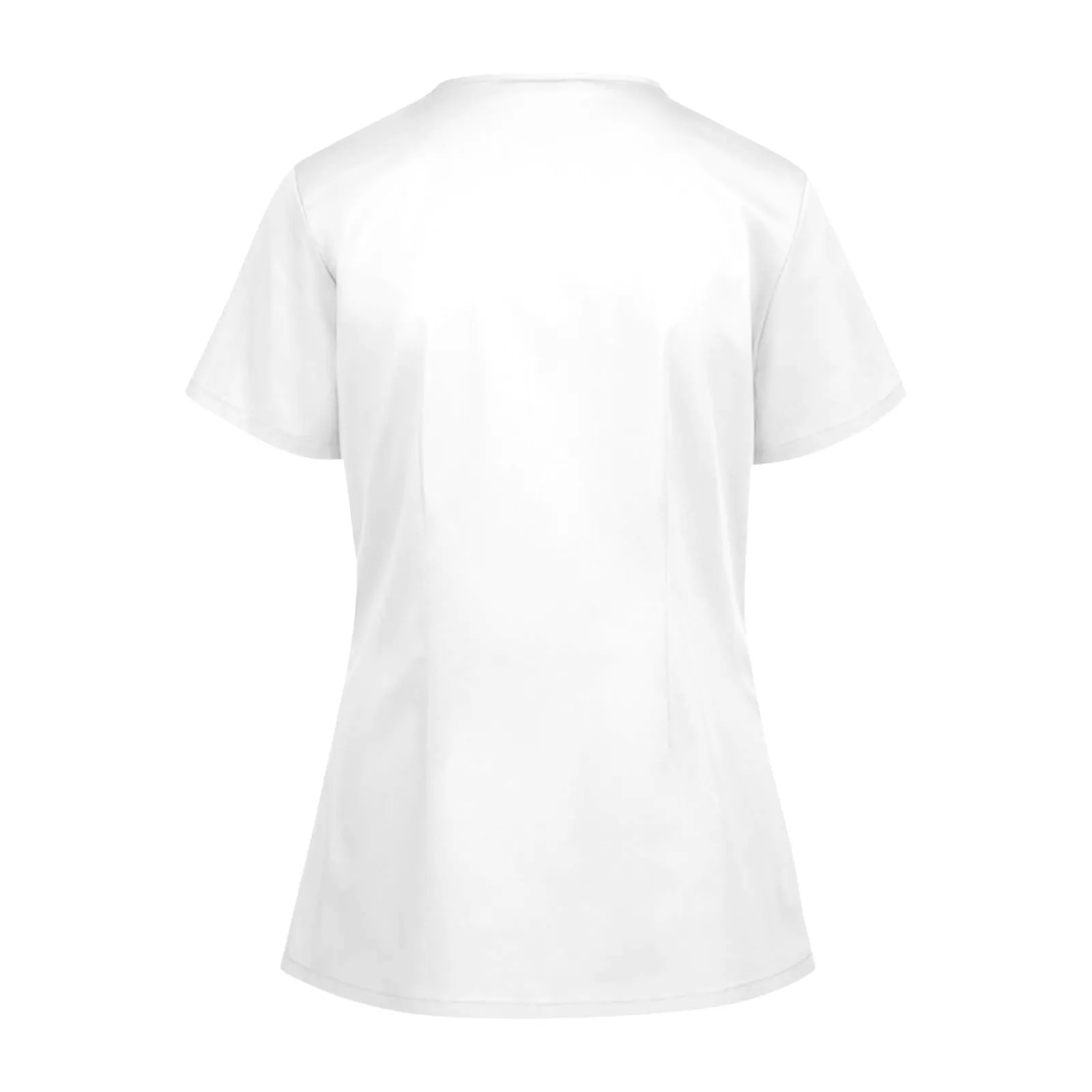 Женская форма медсестры с коротким рукавом V-образным вырезом и карманом на