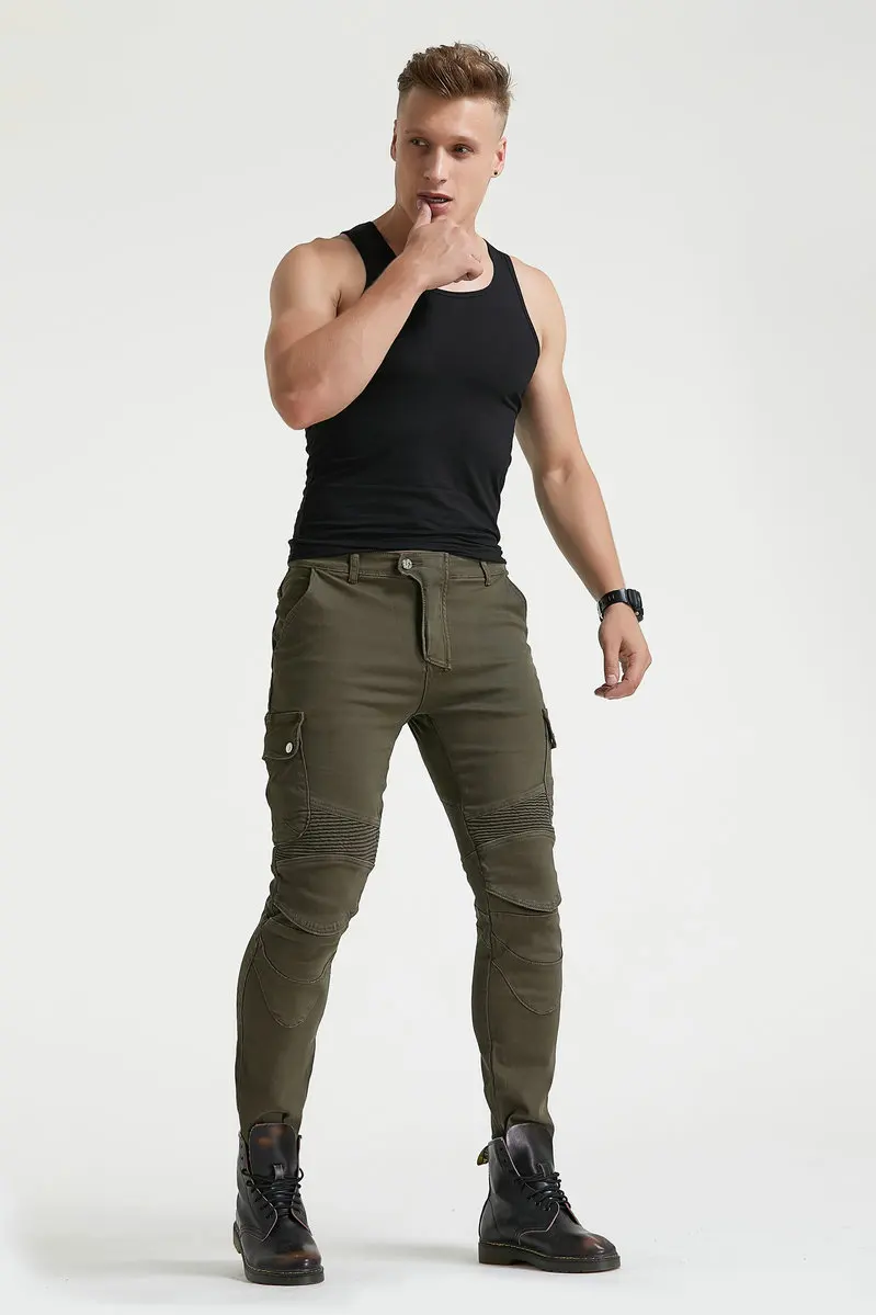 Мужские Винтажные байкерские джинсы LOONGBIKER летние спортивные брюки для гонок и