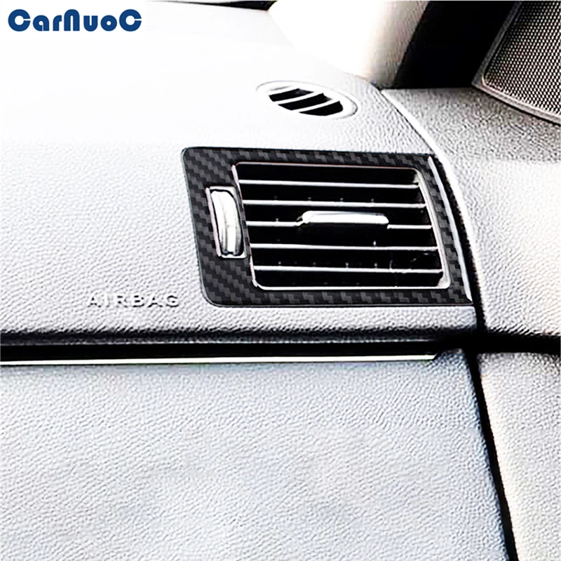 

For Mercedes Benz C W204 2007-2010 Car Left Right Air Outlet Panel Trim Cover Carbon Fiber Sticker Styling Accessories