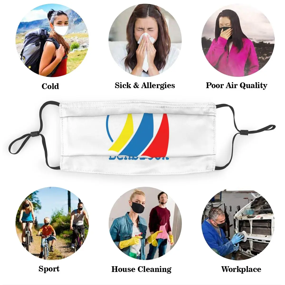 Benbrook Flag Masks With filter Washable &amp Reusable Anti Dust Breathable Mask Adjustable Ear Loops for Men Women | Красота и