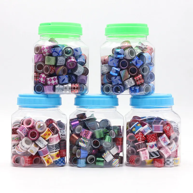 Цветная декоративная клейкая лента для маскировки 90 рулонов/ведра лазерная