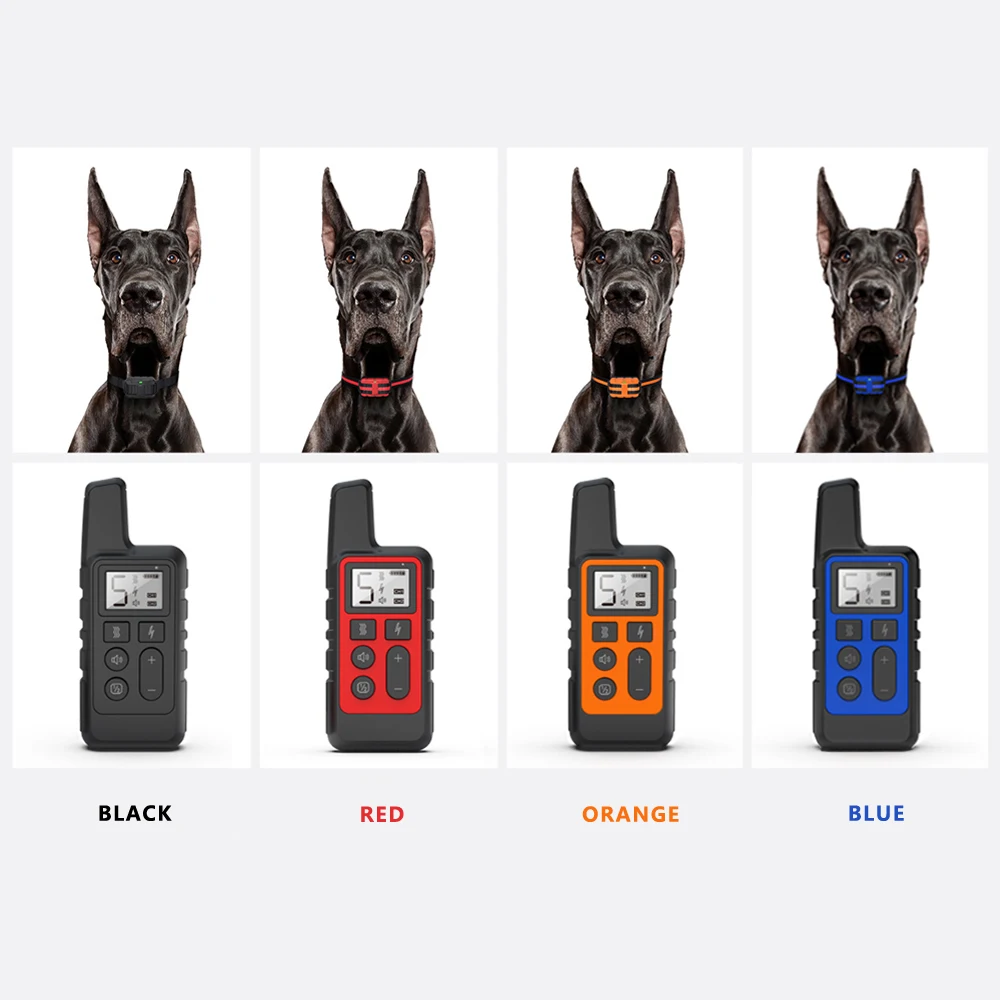 

New Dog Training Collar 500m Control Trainer Device Vibration / Electrostatic pulse / Warning Stop Bark Deterrents Waterproof