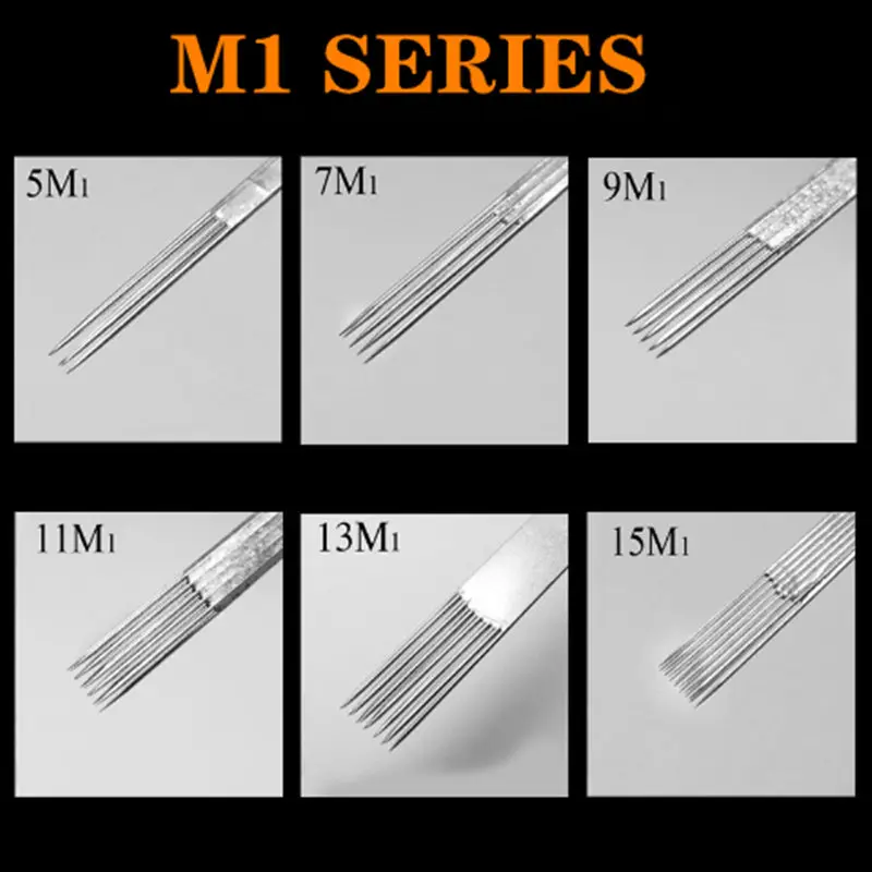 Новый 50 шт. Ассорти стерилизованные иглы татуировки смешанный 10 размеров 3RL 5RL 7RL