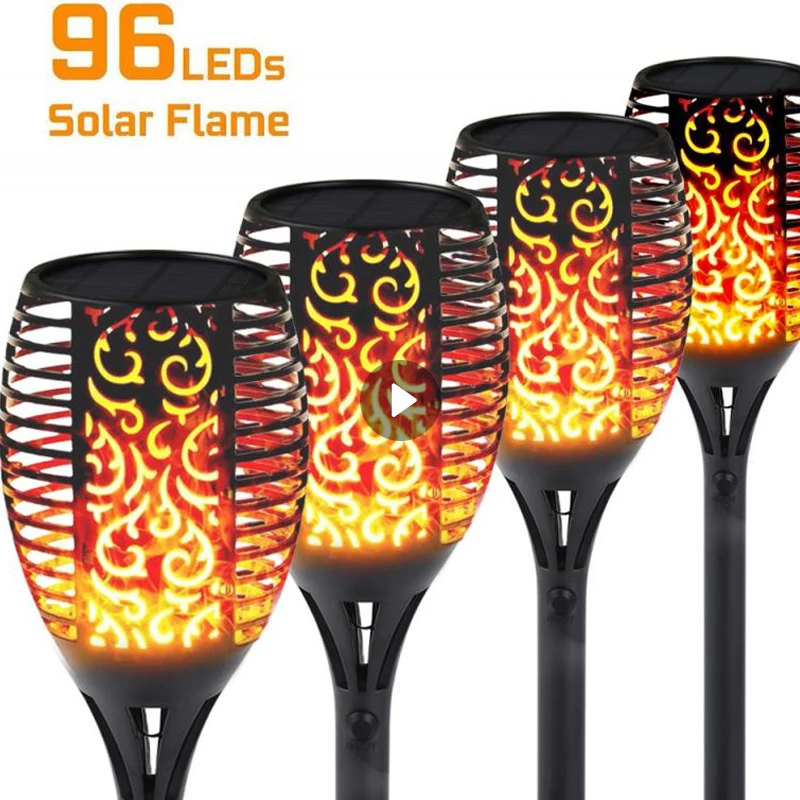 

96 светодиодных ламп на солнечной батарее, уличный фонарь, безопассветильник водонепроницаемый, мерцасветильник свет, для украшения сада, а...