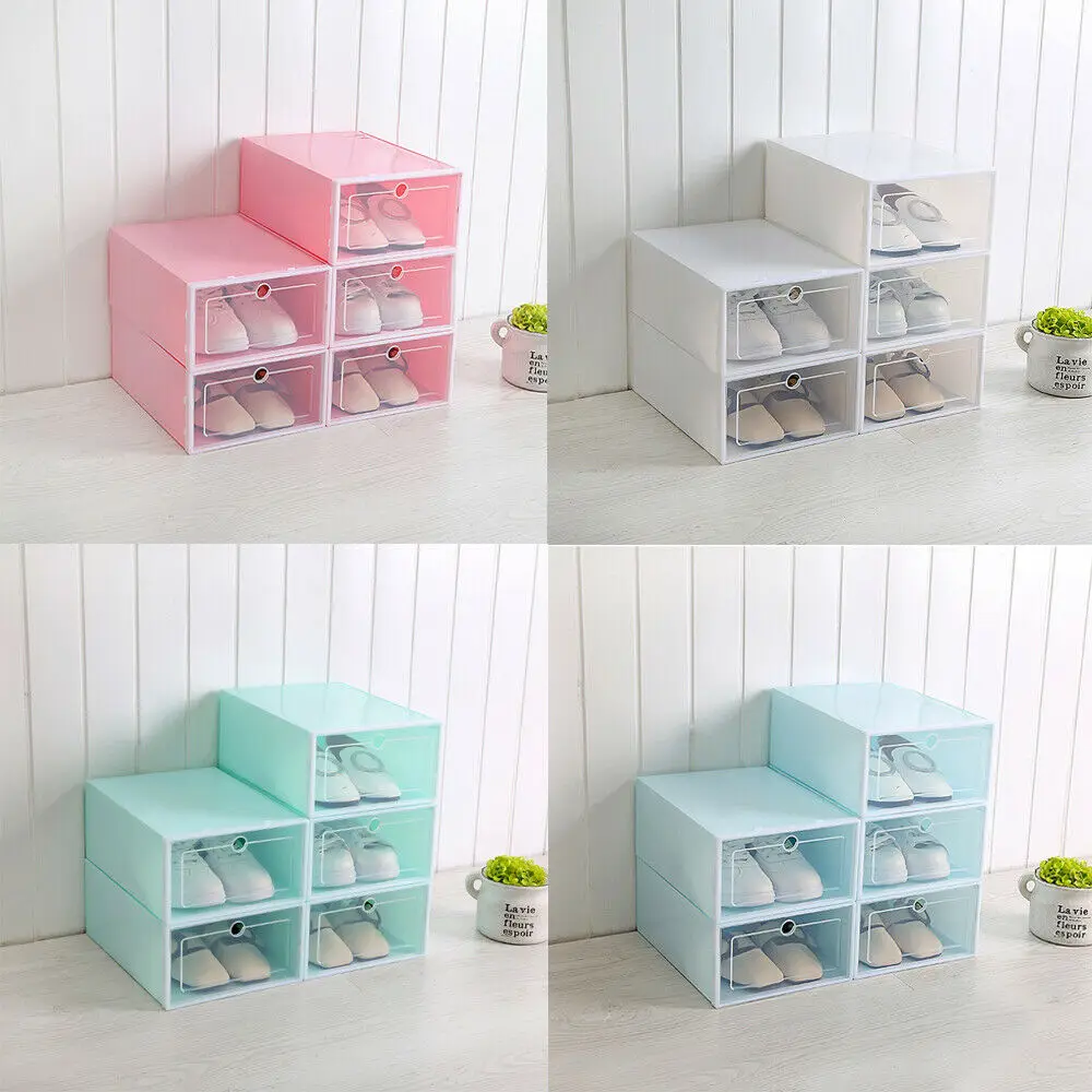 3 шт./компл. домашняя коробка для обуви органайзер пластиковая прозрачная