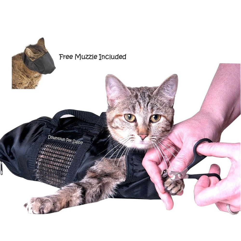 Регулируемая Pet Cat купальная Сумка-ограничитель сетка для ухода за кошкой банный мешок Pet Cat устройство для груминга собак кошек мойка несущей сумки