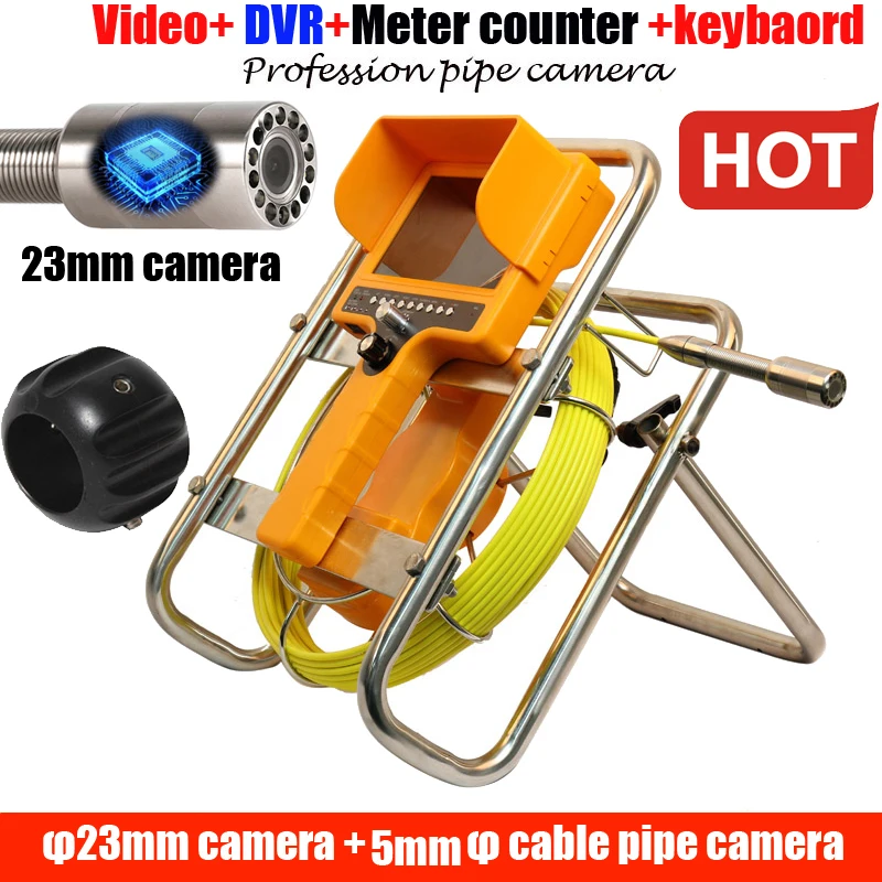 Камера 23 мм цифровой видеорегистратор счетчик канализационная труба камера для