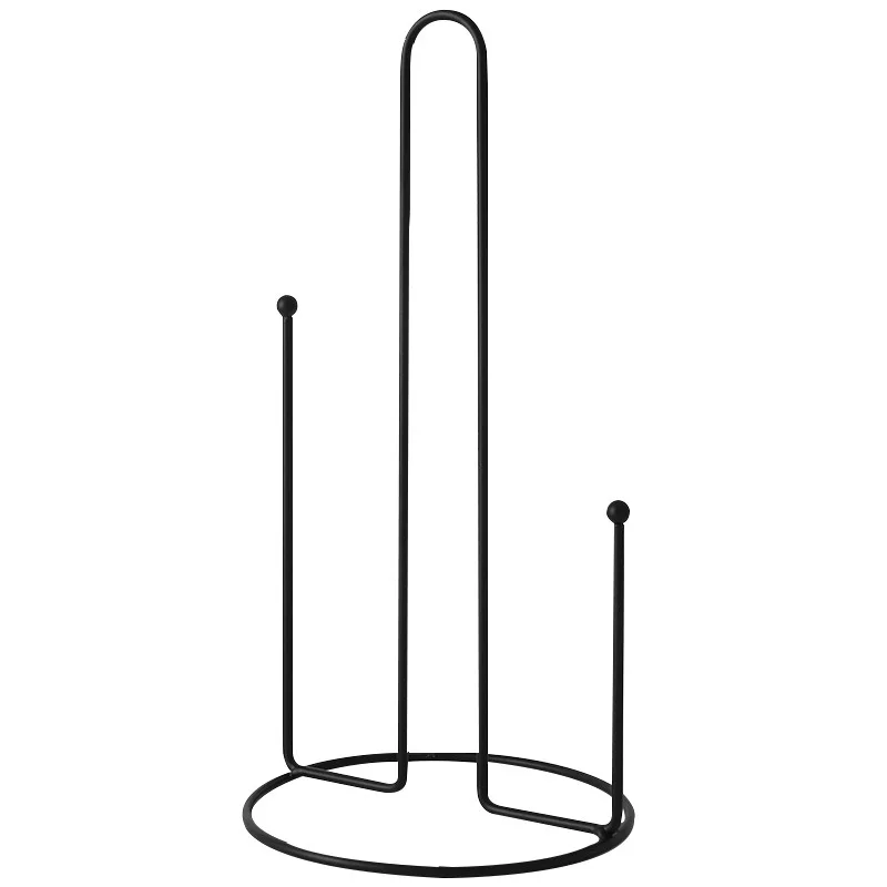 

Minimalist Kitchen Vertical Wrought Iron Paper Towel Holder Home Dining Table Roll Holder Paper Towel Rotating Storage Rack
