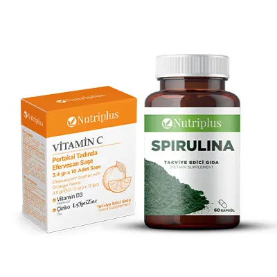 

SPIRULINA 60 CAPSULE + EFFERVESCENT VITAMIN C