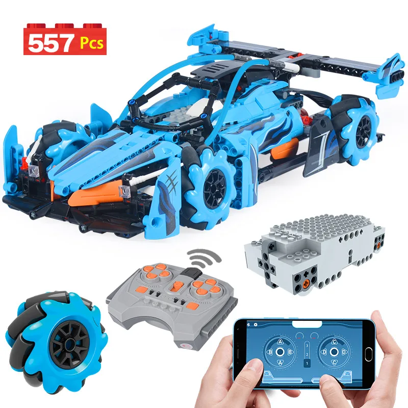 City Techincal APP RC гоночный автомобиль механические строительные блоки MOC