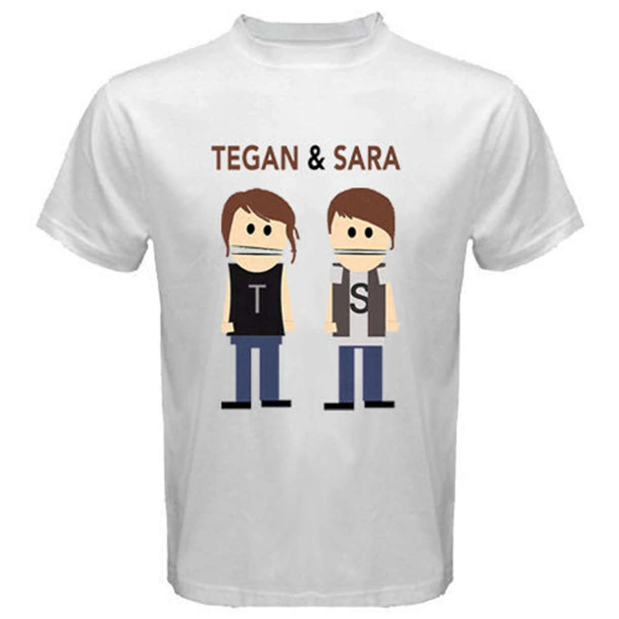 TEGAN AND SARA новая мужская футболка белые топы новейшая мода|Мужские футболки| |
