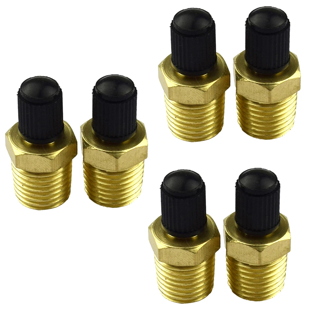 6 шт./упак. 1/4 &quotNPT MPT латунный клапан Schrader заполнение компрессора бак|Клапаны и