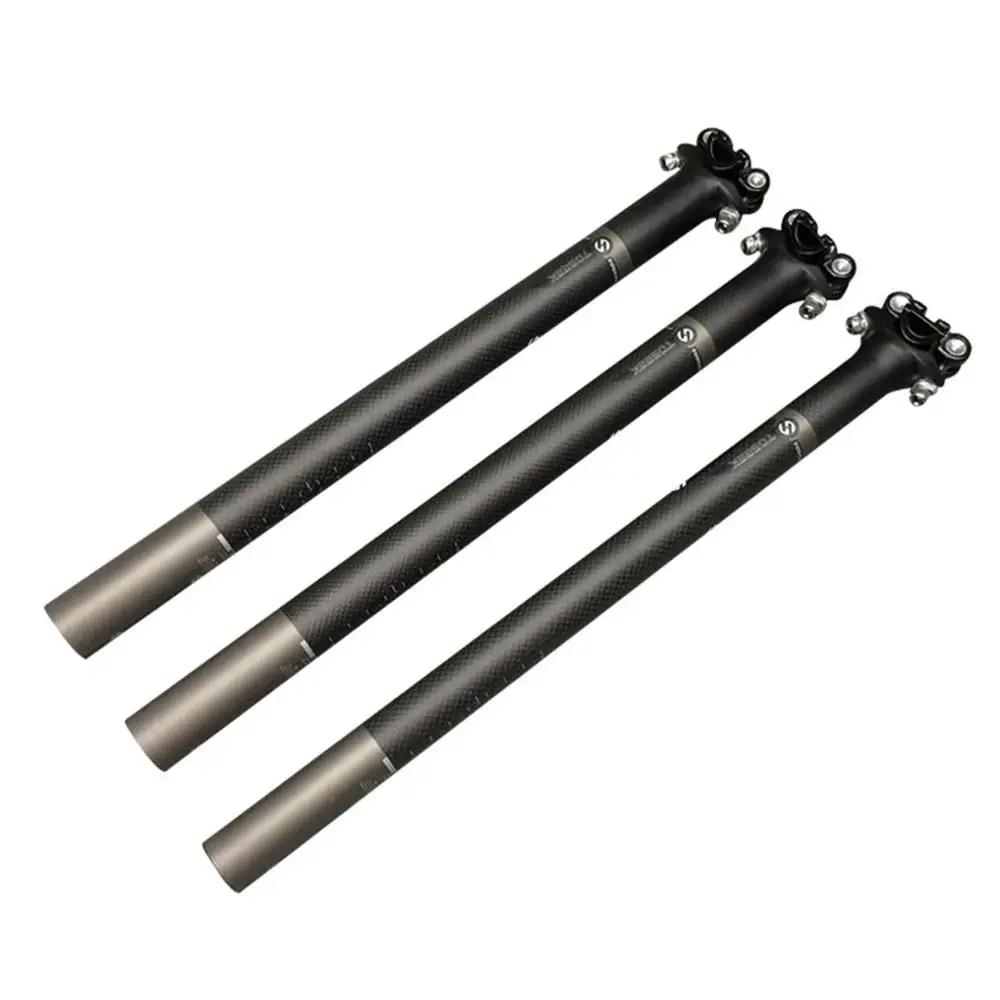 27.2x350mm 1 шт., полностью углеродное волокно, горный велосипед, дорожный велосипед, Велосипедное Сиденье, трубка, сиденье, сиденье для стержня, шарнирное сиденье, стержень, полностью углеродное волокно - Цвет: 27.2x350mm