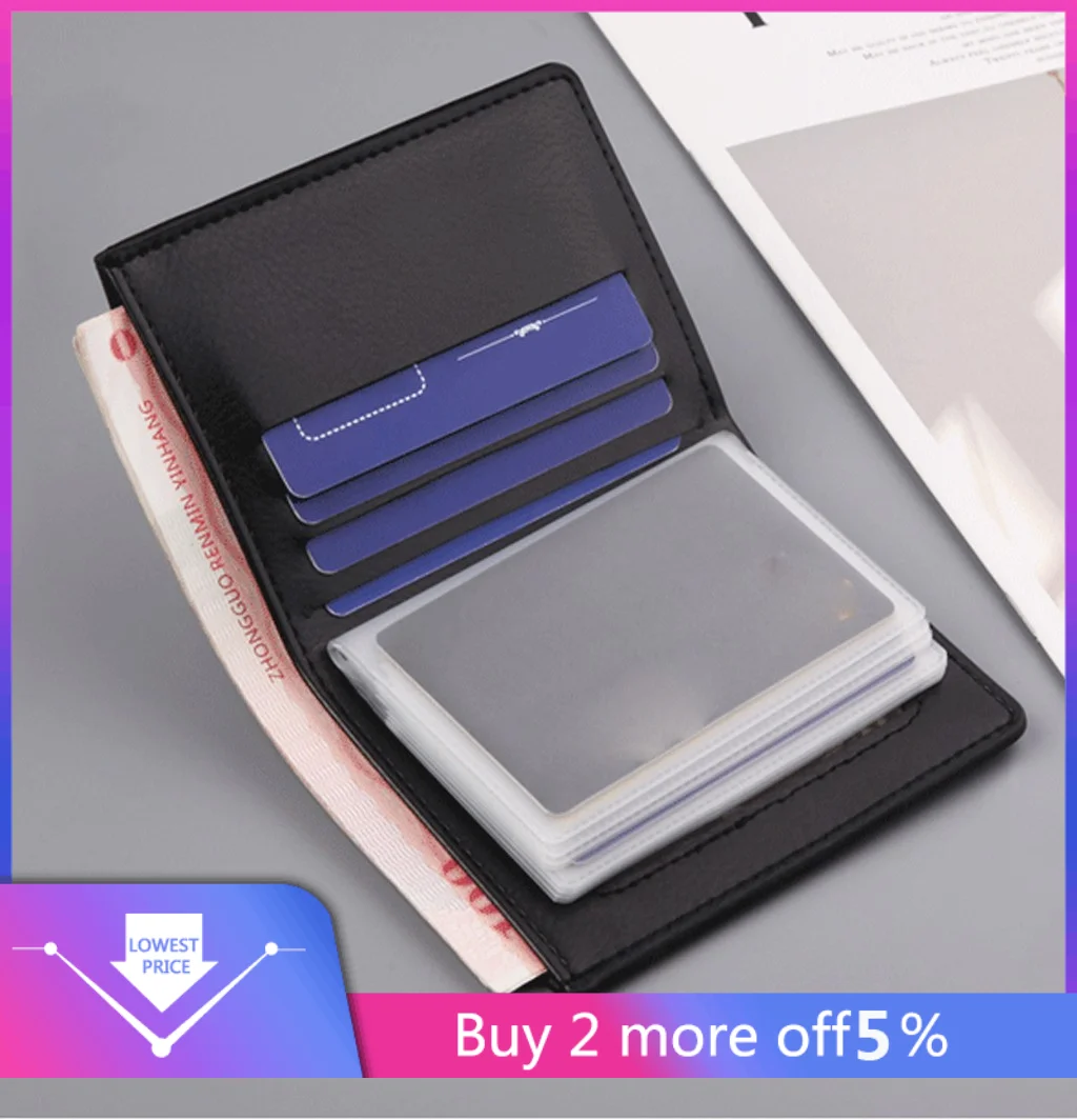 Fashion Men's Solid Color Short Leather Retro Vintage Style Card Bag Wallet кошелек женский мужской cartera mujer |