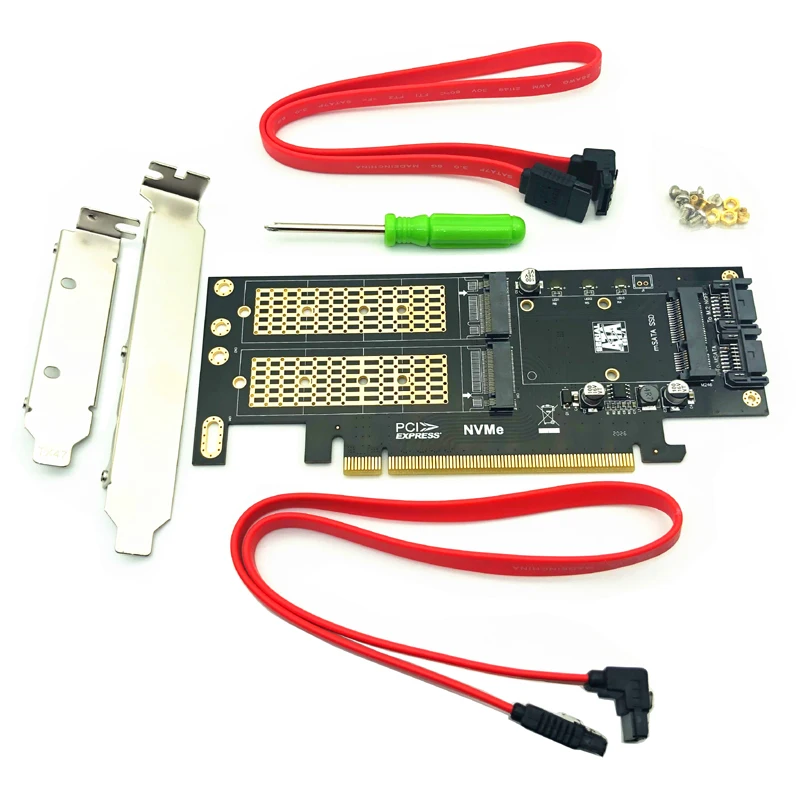адаптер m2 nvme ssd ngff на pcie 30 x16 ключ m b msata pci express 30 м